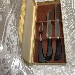 Cutron 3 Piece Carving Set Stainless Steel Canada Vintage
